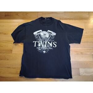 Vtg Las Vegas Harley Davidson Twins Have More Fun Biker T-Shirt Men’s XL 1990s